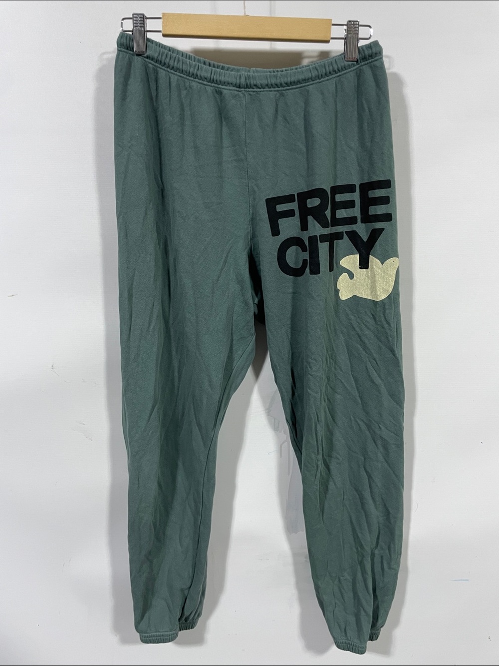 freecity Teal Green Logo Track Joggers